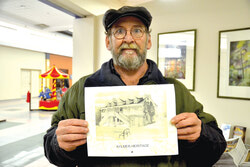 Aylmer artist Gary Martineau has created a new edition of the calendar of Aylmer heritage buildings that he is selling prior to Christmas.
Photos: Lily Ryan