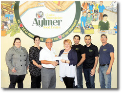 In addition to donation to the Aylmer Food Bank, serving dinner for Thanksgiving.