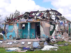 Various photos taken in the city of Camp-Perrin, Haiti following Hurricane Matthew. Photos : Courtesy