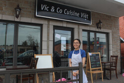 Photo: At 14 years old, Collège Saint-Alexandre student Victoria Vu Duc has opened a Vietnamese restaurant in Deschênes. Photo : J-D Potié