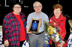 From left: Mary-Ann Latimer, President Civitan Club; Reynald Labelle and his wife Denise Desjardins Labelle. 
Photo: William Pryor
