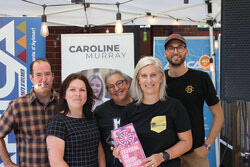 Caption: APICA Volunteers at the Old Aylmer Festival opening event at 5e Baron. Photo credit: Greg Newing.