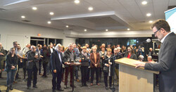 Les membres d’Action Gatineau lors du 5 à 7 de financement du 8 novembre qui avait lieu au club de golf Tecumseh. 
Photo: Courtoisie