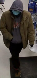 Photo: Surveillance camera captures the thief robbing a pharmacy