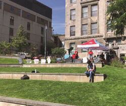 Photo: September 1, McGill students protesting lack of vaccine mandate on the first day back to campus. Photo: Courtesy