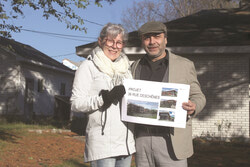 Photo caption: Aiming to contribute to Deschênes’ revitalization while building a new place to call home, a couple of local residents are inching closer to getting a long-awaited construction project approved by the city. Located at 36 rue Deschênes, the untitled project plans to see the construction of three residential buildings with a total of units. Two of the buildings will be two storeys high with eight units each, and one will have three floors (including basement) with five units. Photo: J-D Potié