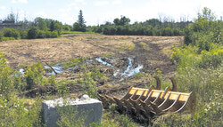 Tree clearing and land preparation is underway along McConnell Road. Phase 4 of the residential building project called Terrasse de l’Emerald is the final phase in this integrated housing project.  Photo: JP Guimont