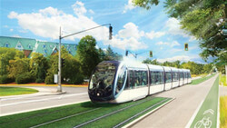 In the election platform, Action Gatineau planned for rapid transit to the east, using light rail. Photo: Courtesy ActionGatineau