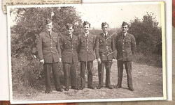From the Bulletin d’Aylmer dated Tuesday, November 4, 2014. From Main Street in Deschênes, Pictured in the group photo circa 1941 from left are Norval Jones, his brothers Earle and Lionel Jones and two unidentified friends.