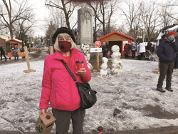 Photo Caption: Joy Ruttan, pictured at the Aylmer Christmas Market on November 28, uses her jam making skills to raise money for the Aylmer Food Centre this year. 
Photo Credit: Marg Wooley