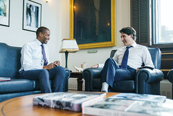  MP for Aylmer-Hull Greg Fergus and Prime Minister Justin Trudeau. Photo: Courtesy Greg Fergus 