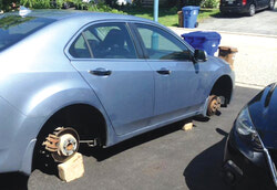 One Aylmer couple’s vehicle, the day after an unusual theft.Source : Courtesy