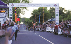 Photo caption: The British Grand Prix cycling competition is around the corner. Taking place in the streets of Old Aylmer on September 18, the event will see around 300 cyclists from the region and beyond race in several different categories for prestige, prizes, and competitors’ pride. Photo: Courtesy of John Large, Archives