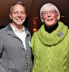 Lucerne Councillor Mike Duggan with RAWQ Executive Director Heather Stronach.  
Photo: Patricia Cassidy