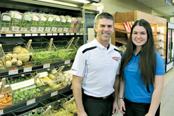 Marius Laflamme attributes a huge part of the success of his green movement and the diversification of the product offering in his business to his daughter Myriam.
