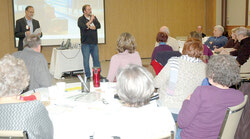 In 2013 Aylmer councillor Stefan Psenak chaired the Arts and Heritage Committee. He addressed residents during Aylmer’s consultation on the future of libraries in Gatineau.
Photo: Lily Ryan