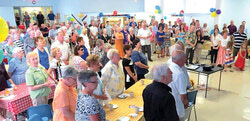 Celebration for Father William Marrevee, July 3.	Photo: Courtesy Skip Brooks