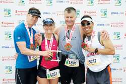Third from left is Aylmer runner Gaston Bedard during a recent Ottawa Marathon. 
Photo: Archives