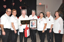 Guy Rochon, Flo Rochon, Polly Foran, Barbara Quintal, Hélène Coderre, Jacque Coderre, and Pauline Declaire, February 13.
Photo: William Pryor