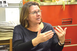 Linda Vaillant, pharmacist and director general of the Association des pharmaciens des établissements de santé du Québec (APES) visits Aylmer to talk about shortages.
Photo: Lily Ryan