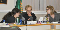 Shawville council discusses protest claims at the March 27 council meeting. Photo: Carl Hager