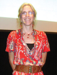Elisabeth Gibeau, speaking on austerity.
Photo: RA